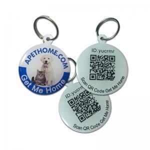 Přizpůsobené značky pro psy a kočky Značky z nerezové oceli Inteligentní identifikační číslo zvířete QR kód Naskenované umístění GPS